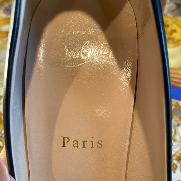 Red Bottoms-Authentic Christian Louboutin Black Leather Bianca Platform Size 39 - Picture 6 of 16